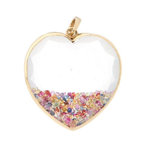 Heart Rainbow Shaker Charm