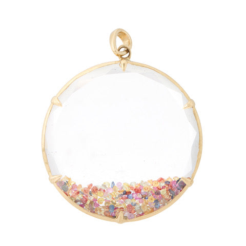 Round Rainbow Shaker Charm