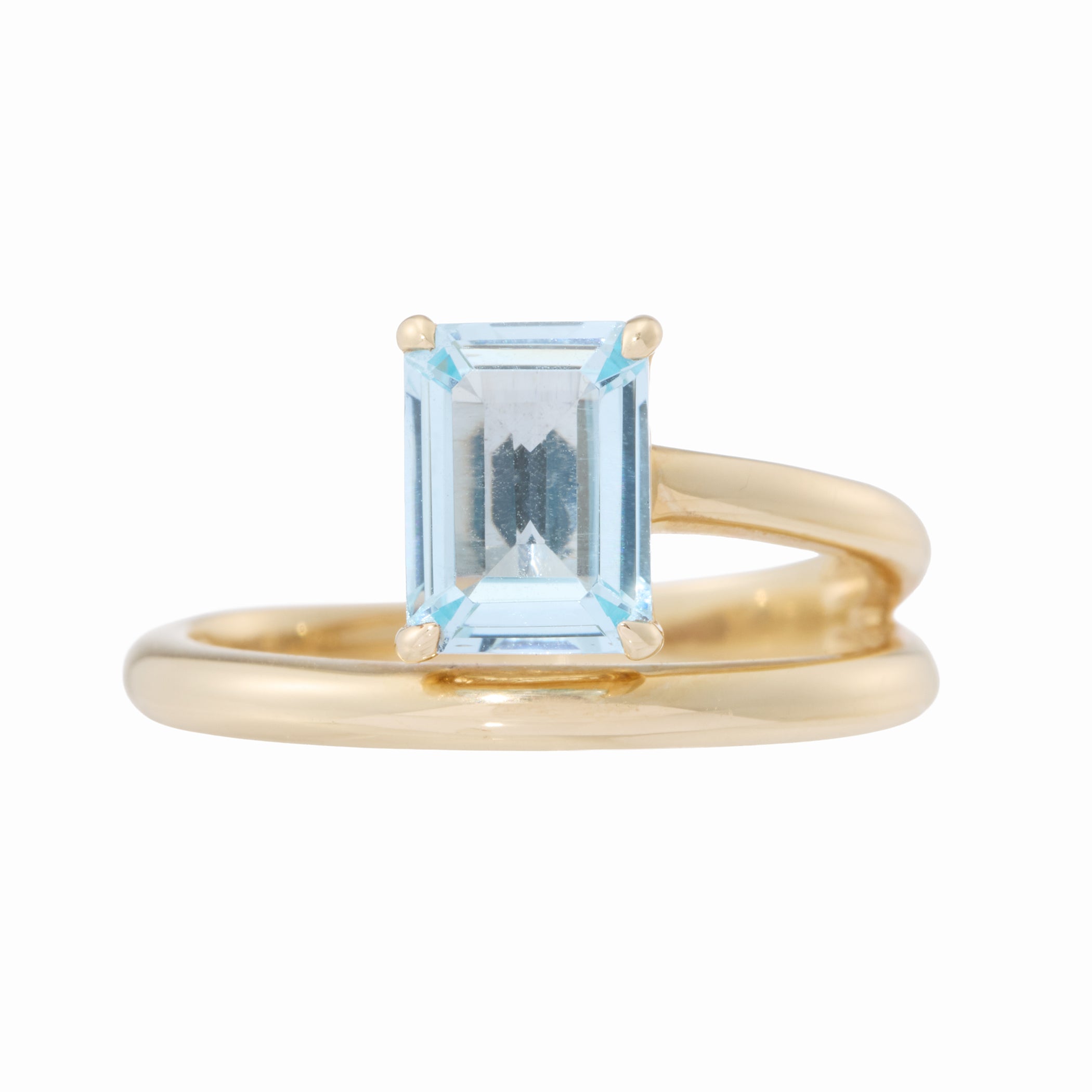 Blue Tourmaline Bypass Ring