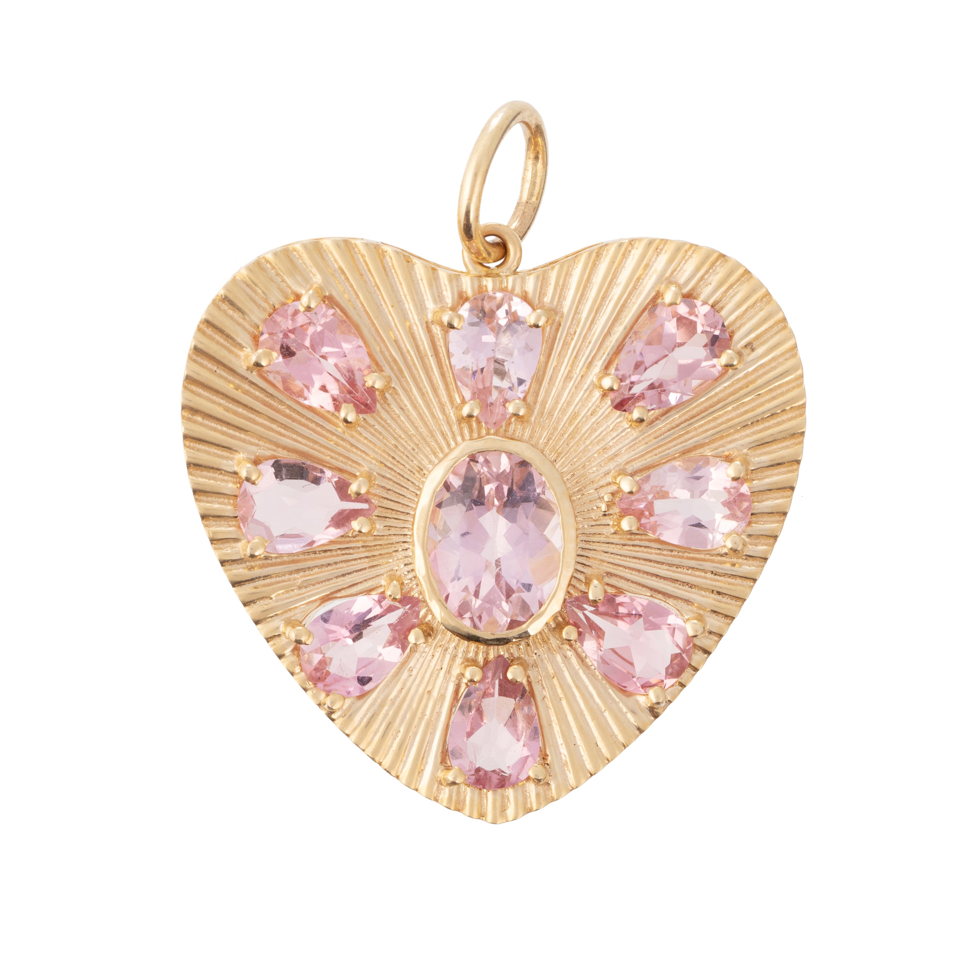 Enchantment Heart Charm with Pink Tourmaline