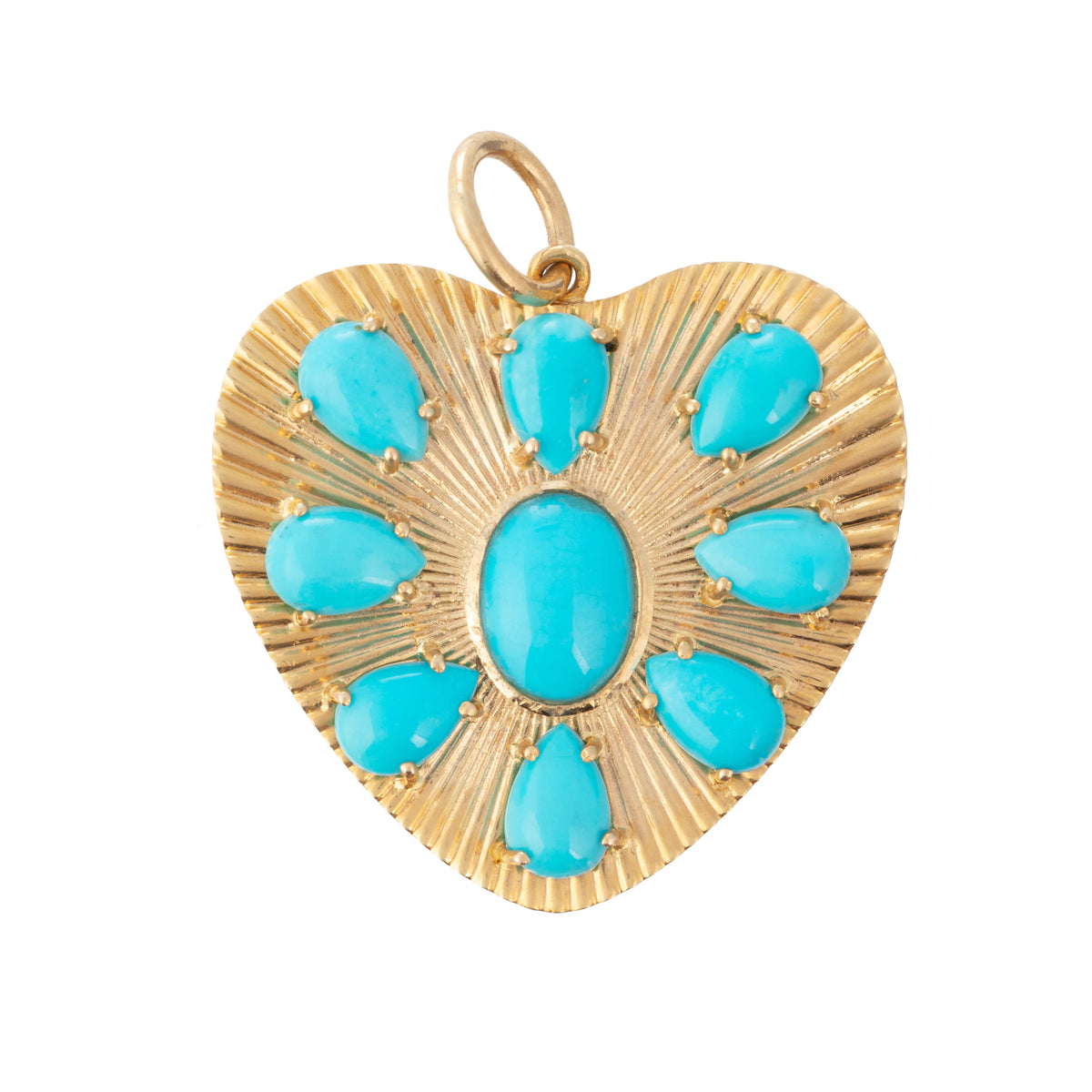 Enchantment Heart Charm with Turquoise
