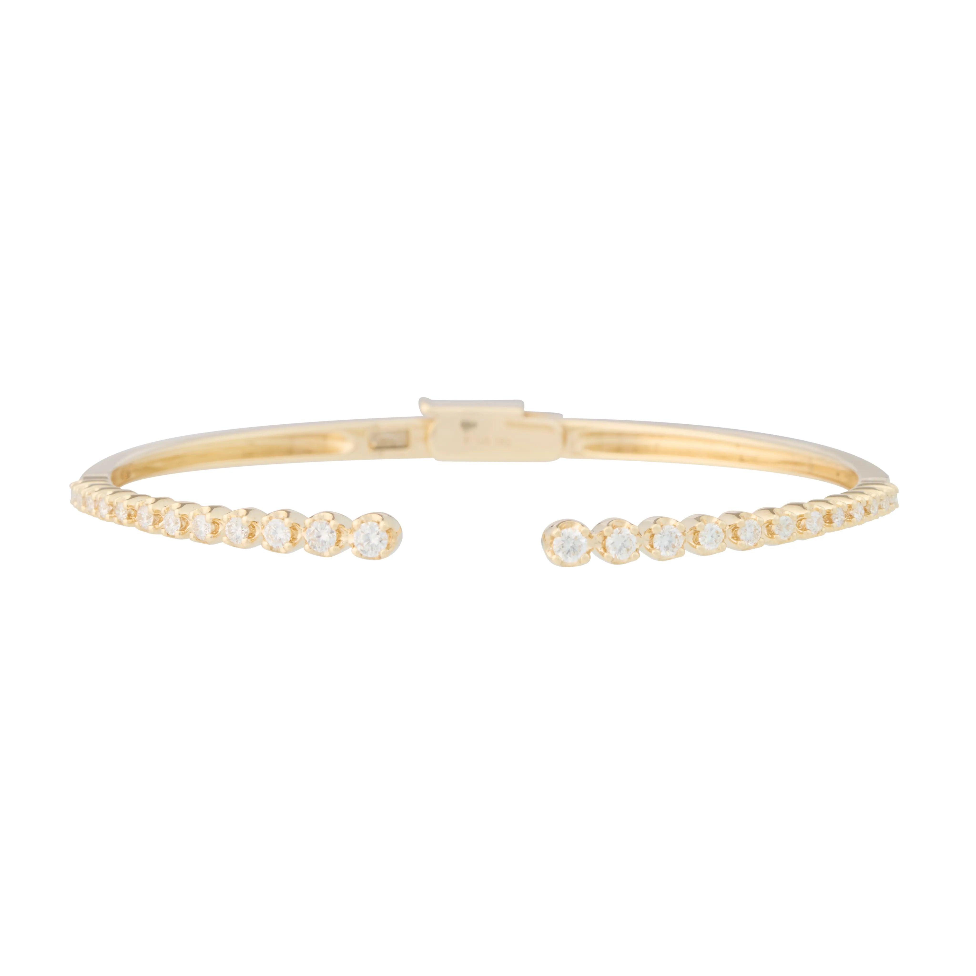 Gradient Diamond Open Cuff Bangle