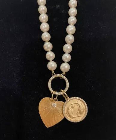 Heirloom Pearl and Diamond Necklace