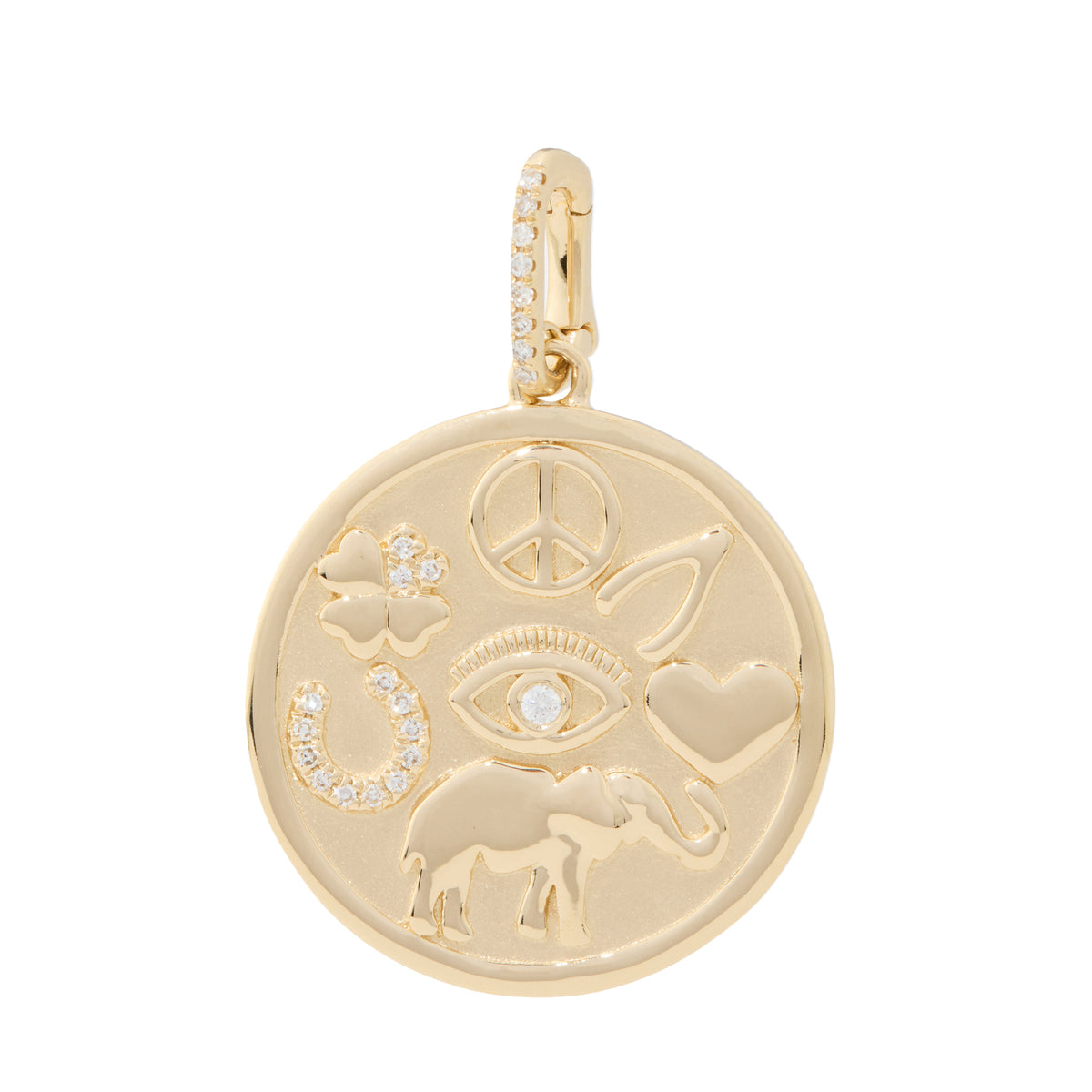 La Chance Charm with Diamond Carabiner
