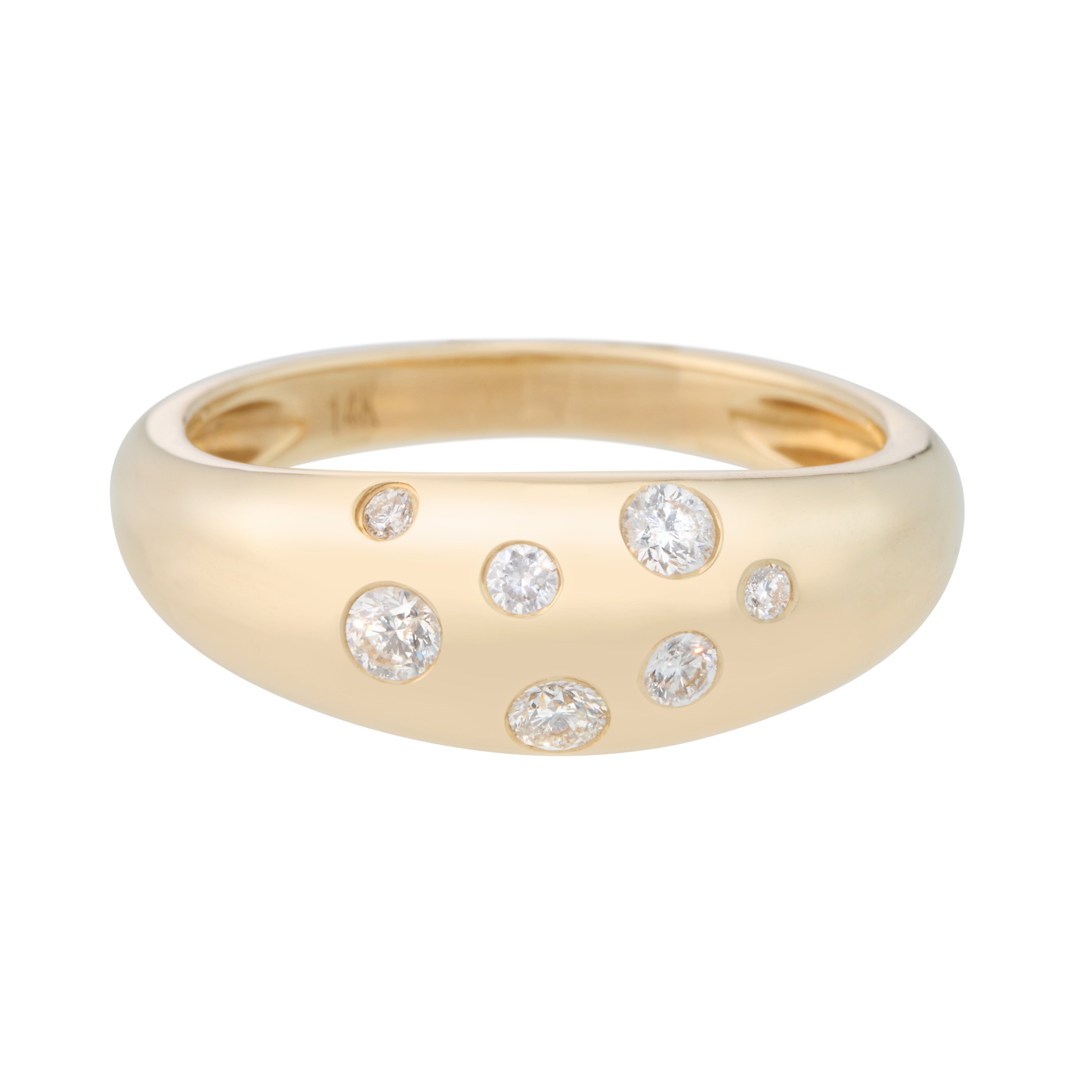 Petite Diamond Dot Dome Ring