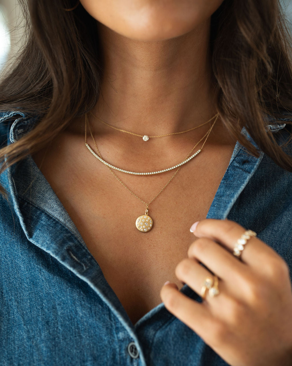 Single Floating Diamond Necklace