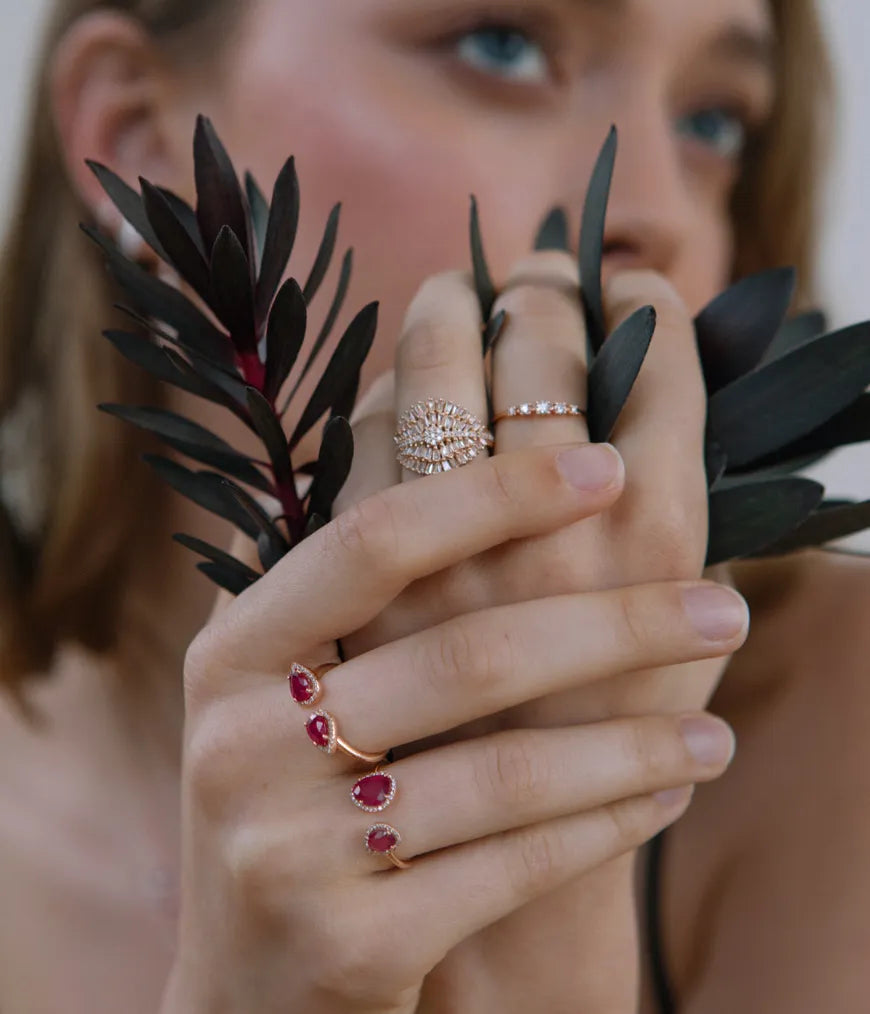 Baguette Evil Eye Ring