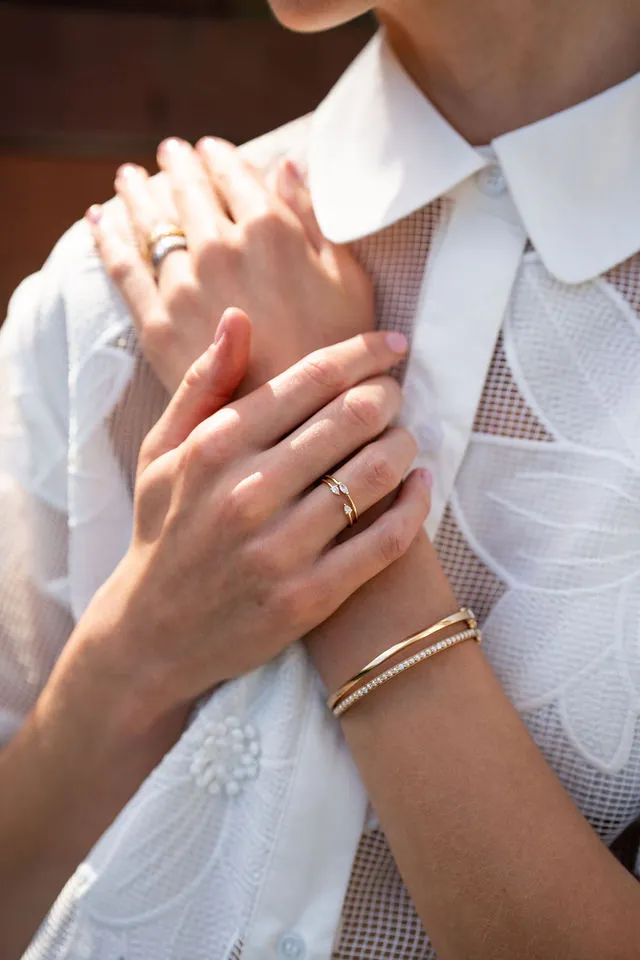 Pear Open Hook Ring