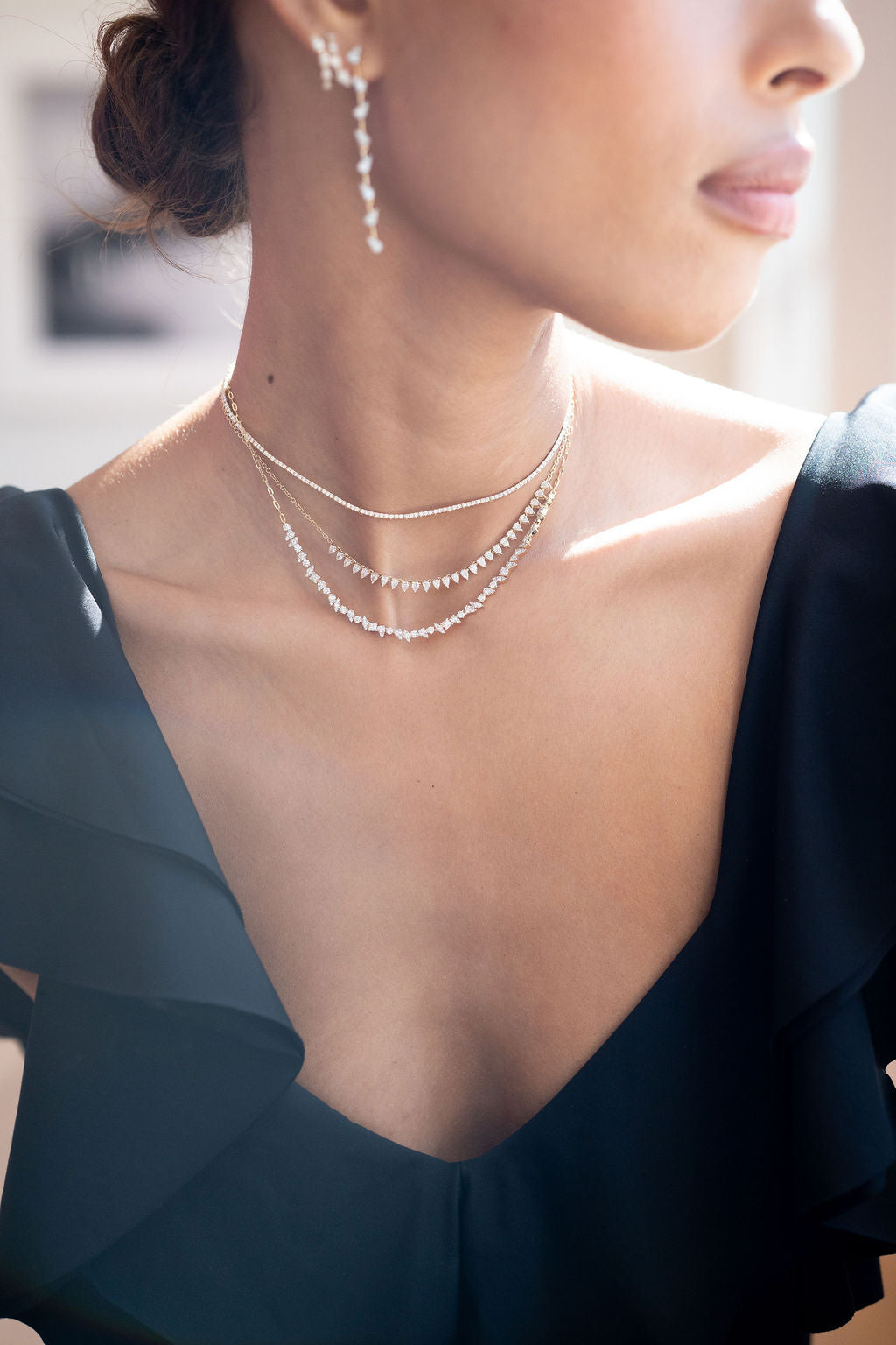 Diamond Ribbon Choker