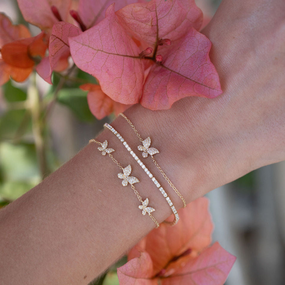 Diamond Ribbon Tennis Bracelet