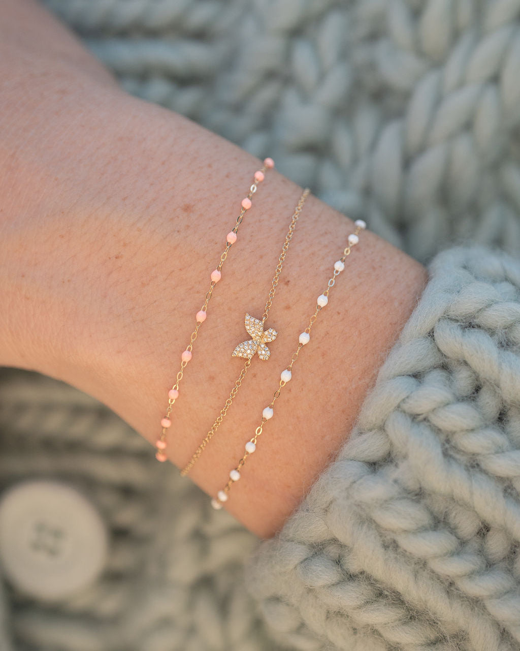 Pave Butterfly Bracelet