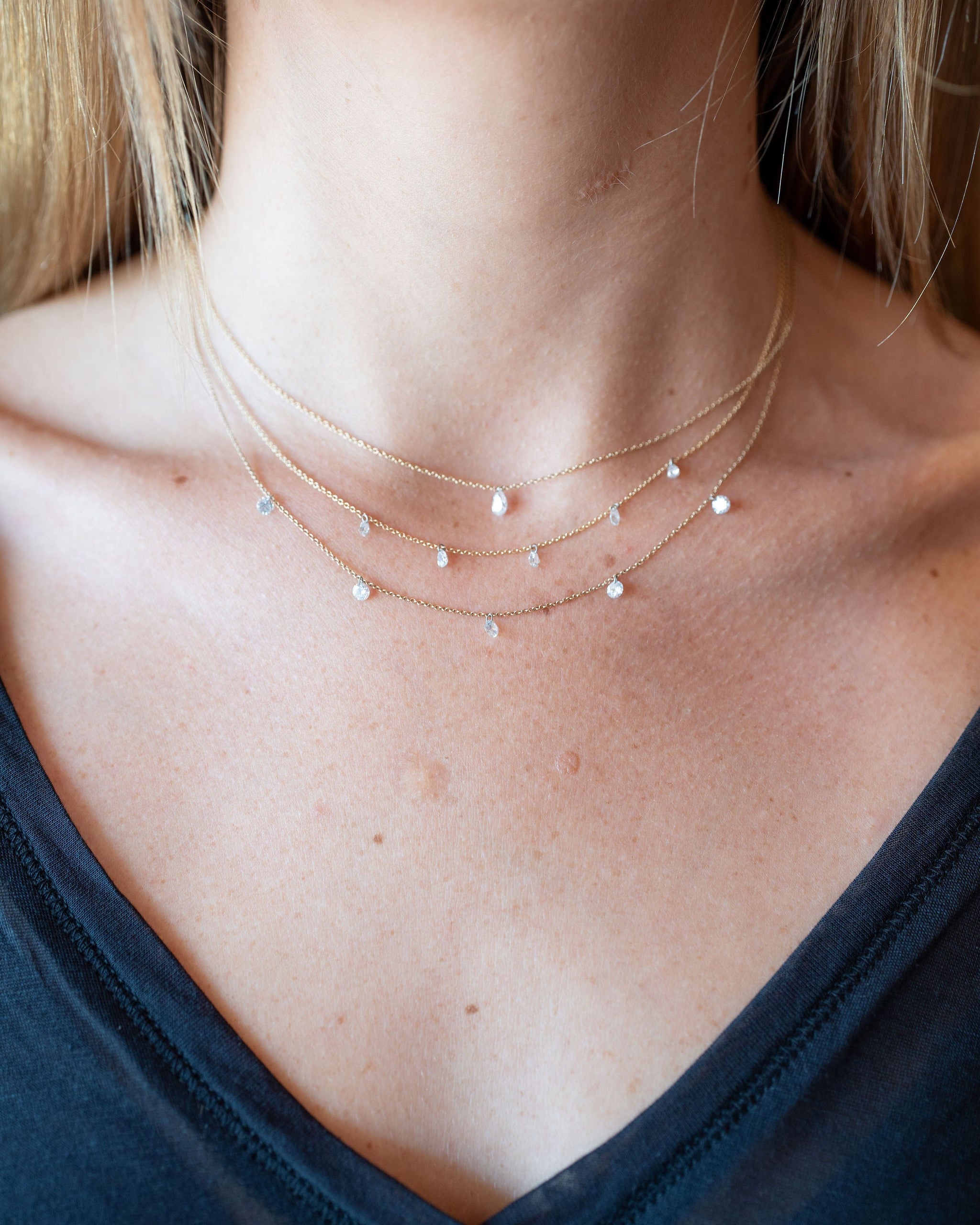 Floating Diamond Necklace