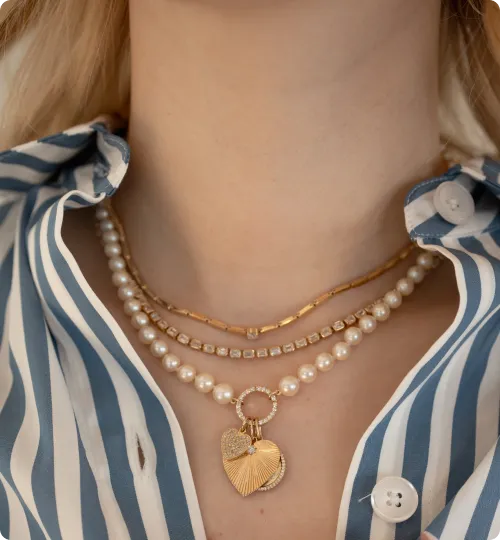 Heirloom Pearl and Diamond Necklace