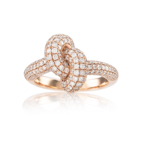 Nouer Pave Knot Ring