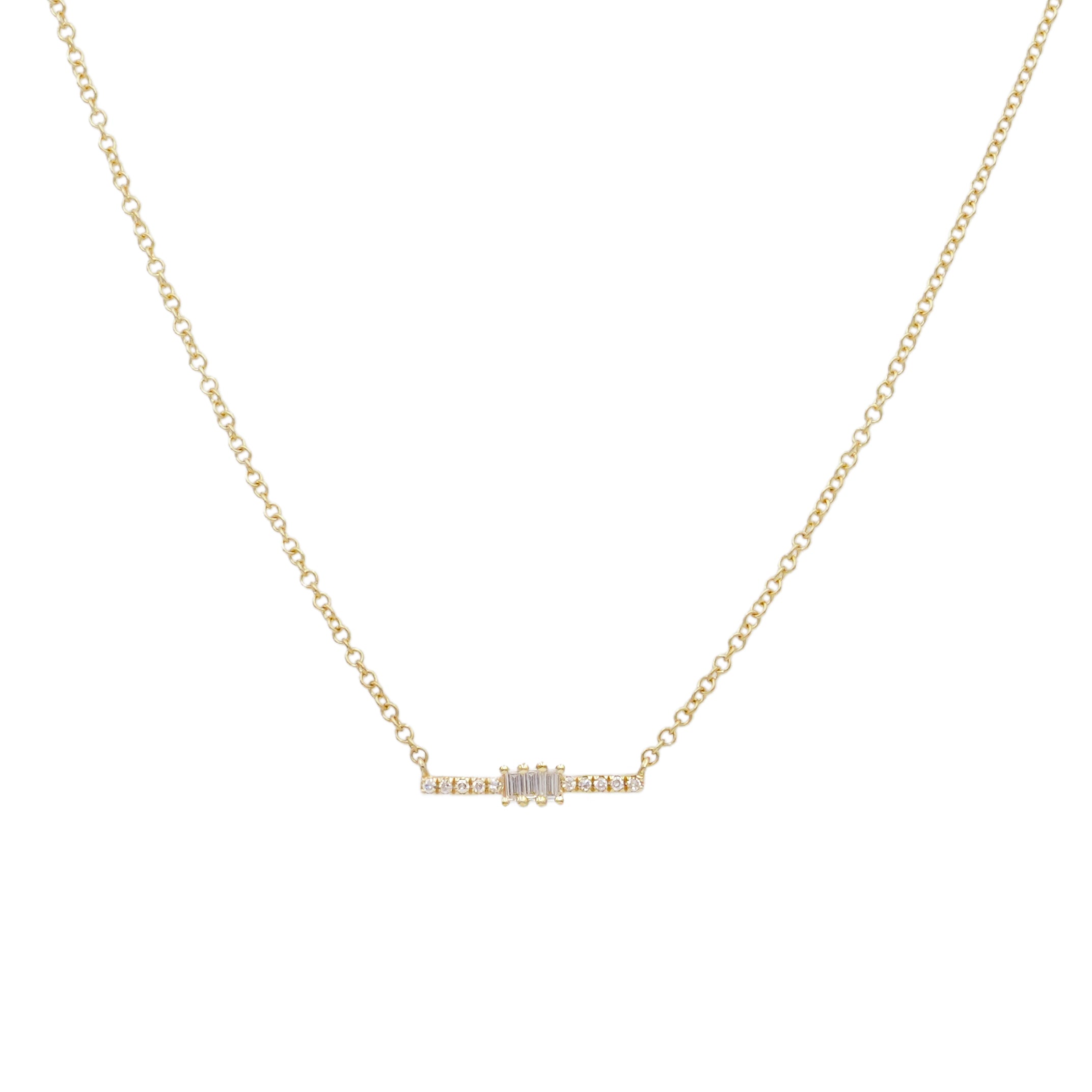 Beatrice Baguette Bar Necklace