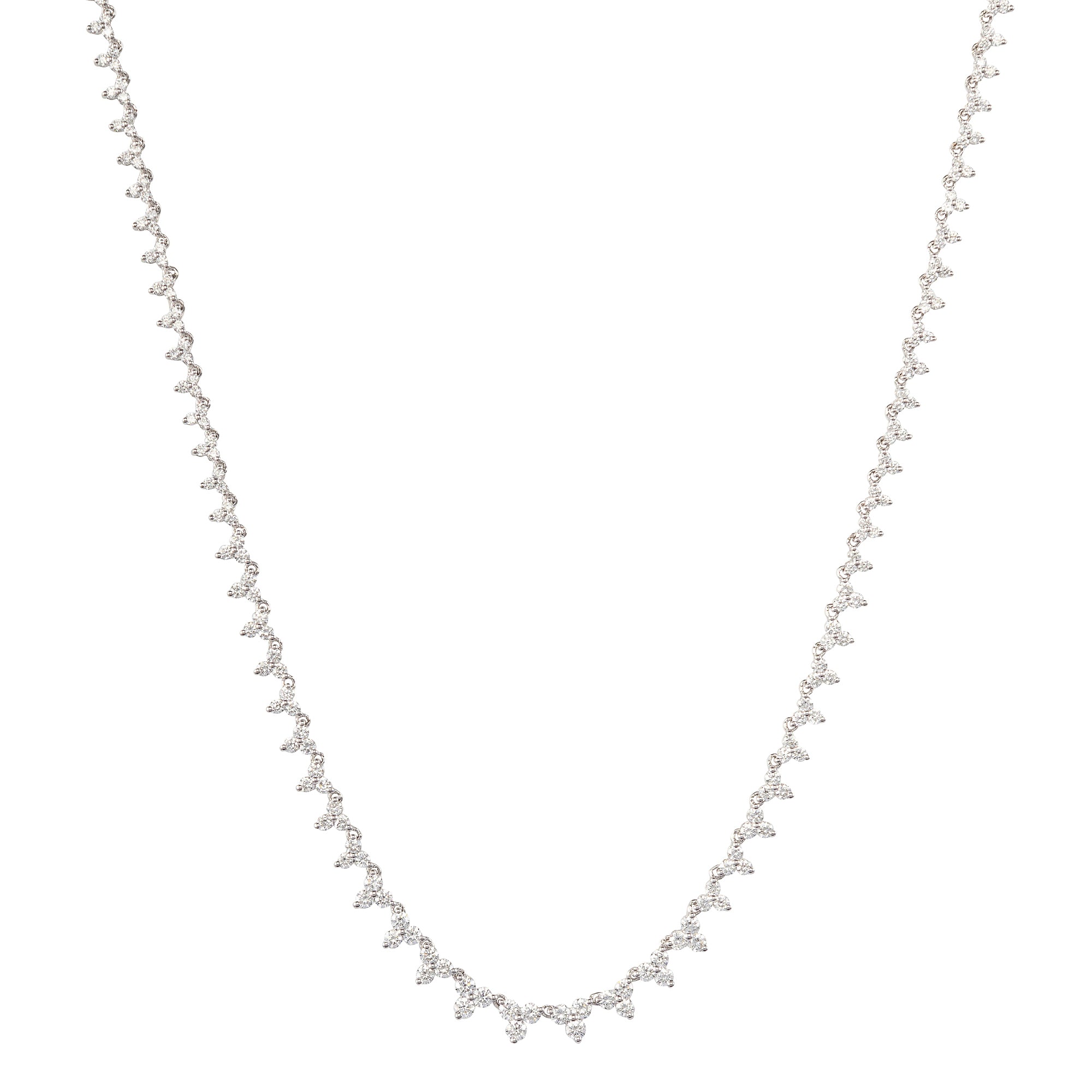 Eternity Diamond Flower Necklace