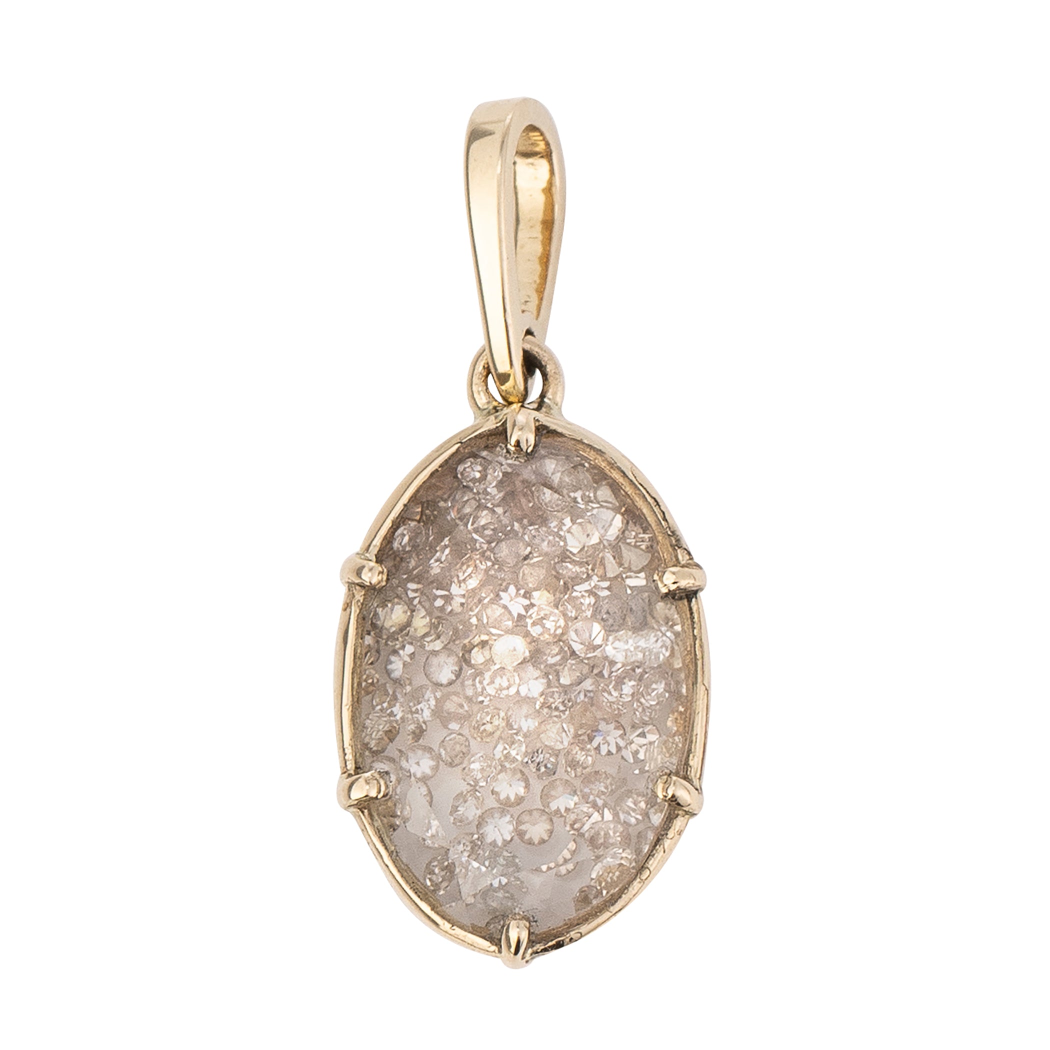 Petite Oval Diamond Shaker Charm