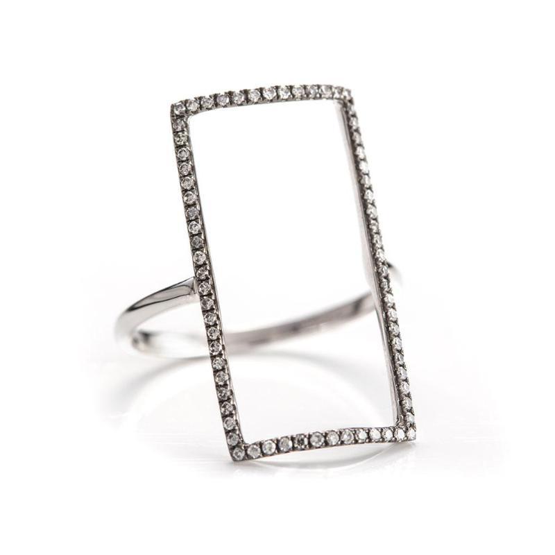 Open Rectangle Ring-Rings-Zofia Day Co.