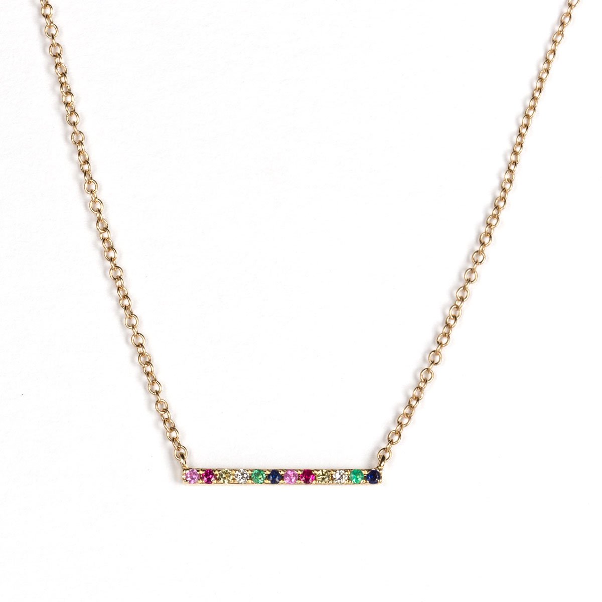 Rainbow Bar Necklace-Necklaces-Zofia Day Co.
