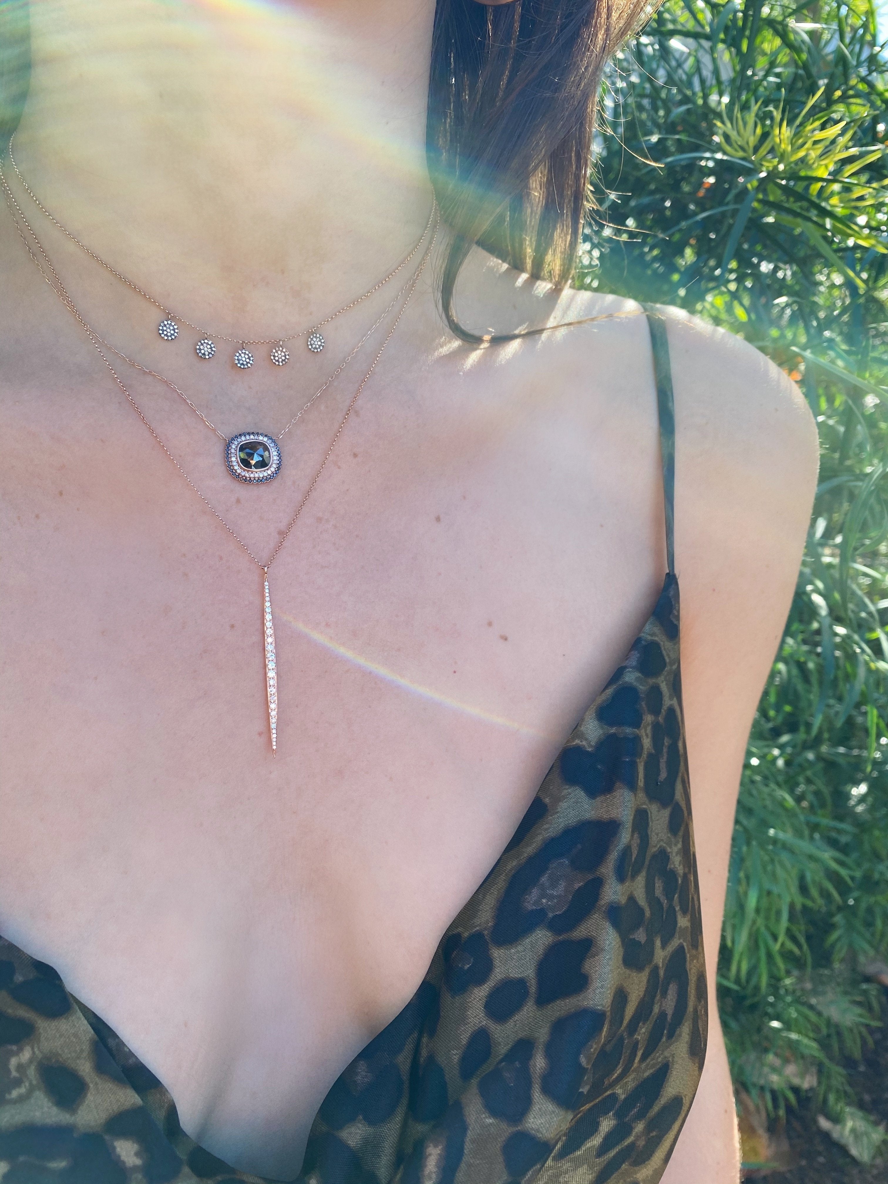 Rough Cut Black Diamond Necklace-Necklaces-Zofia Day Co.