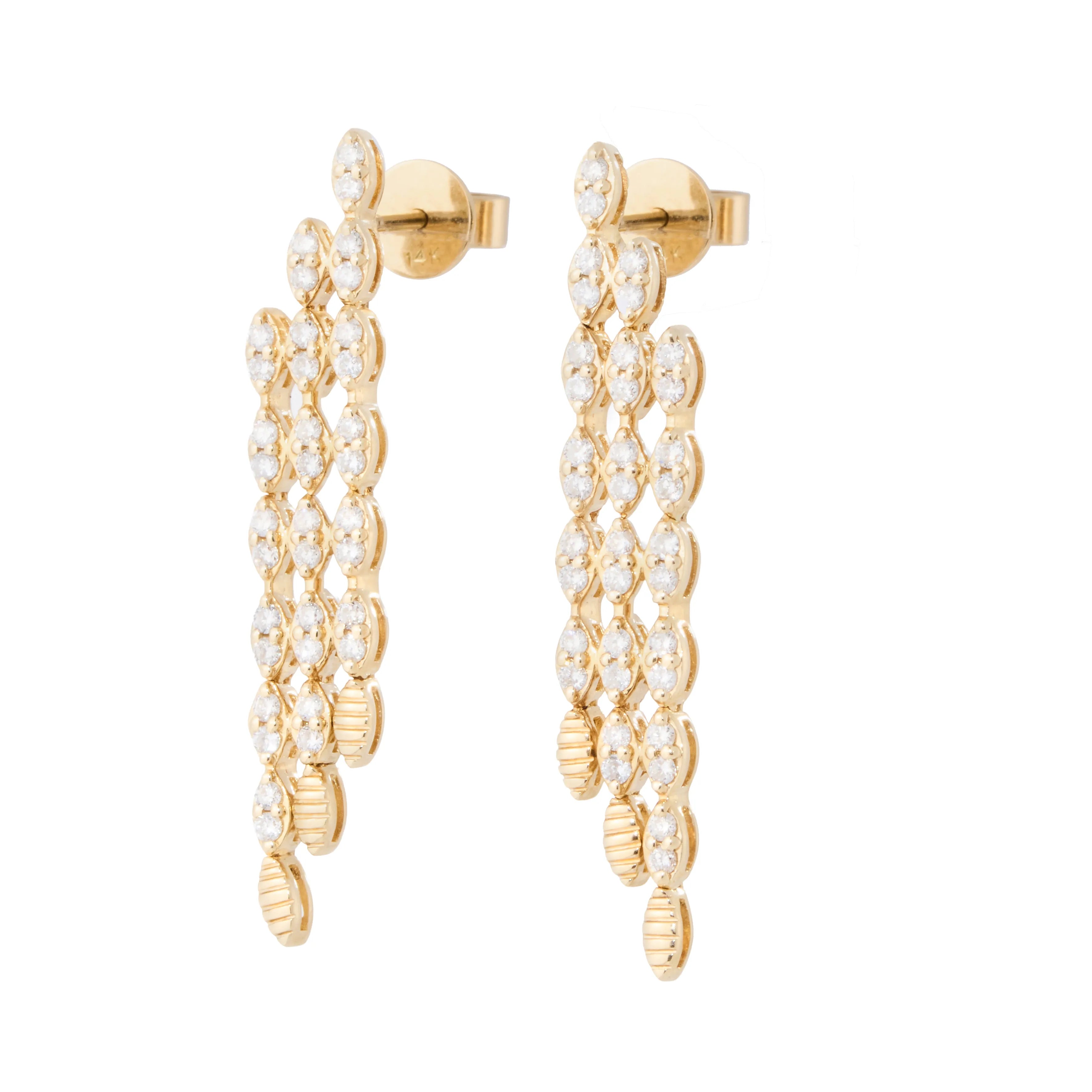 Asymmetric Marquise Evil Eye Dangle Earrings