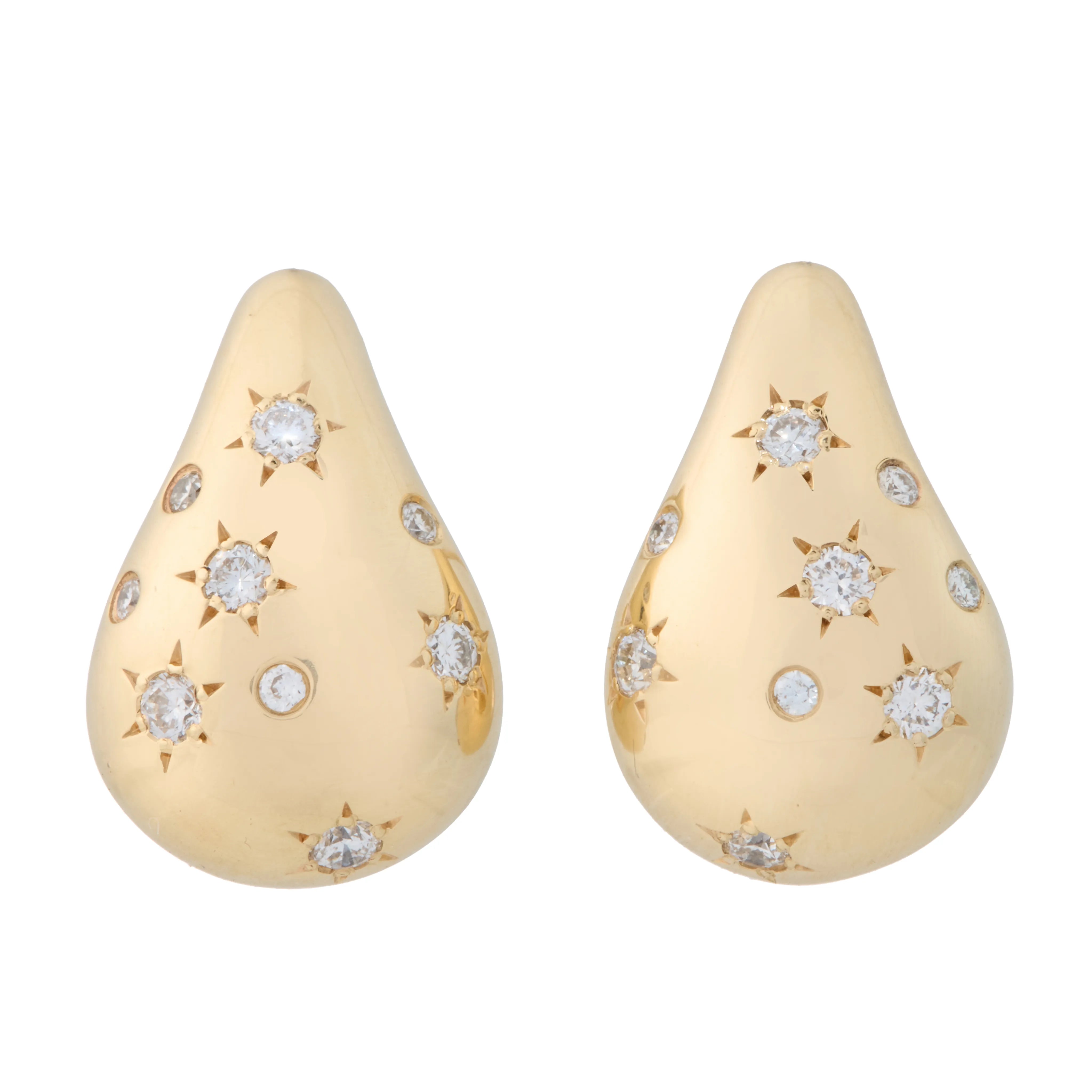 Celeste Teardrop Button Studs