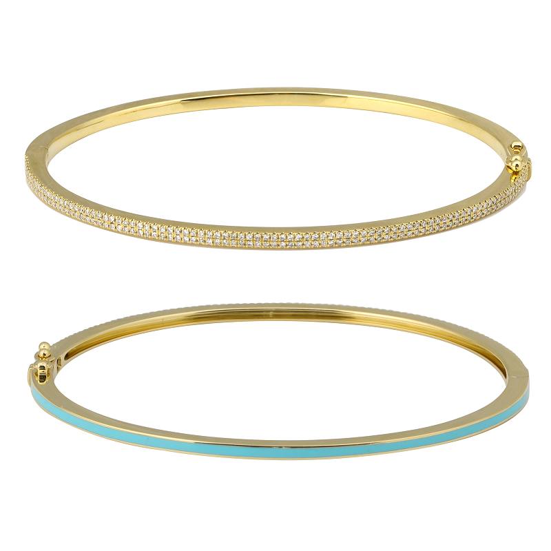 Diamond and Enamel Bangle