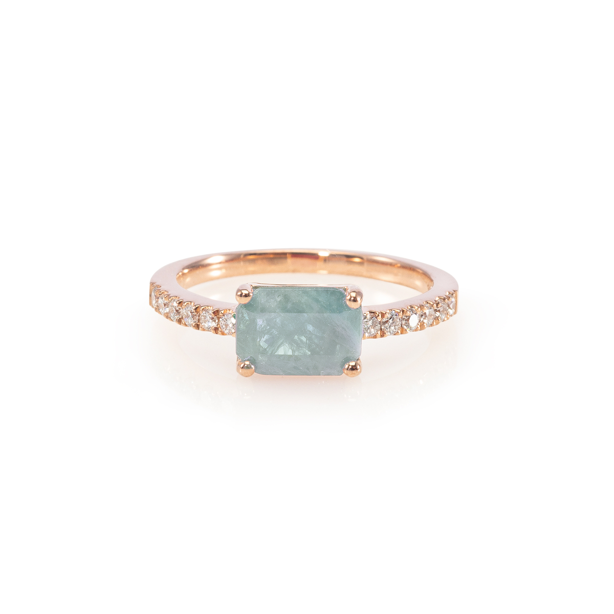 Emerald Cut Ruby Ring
