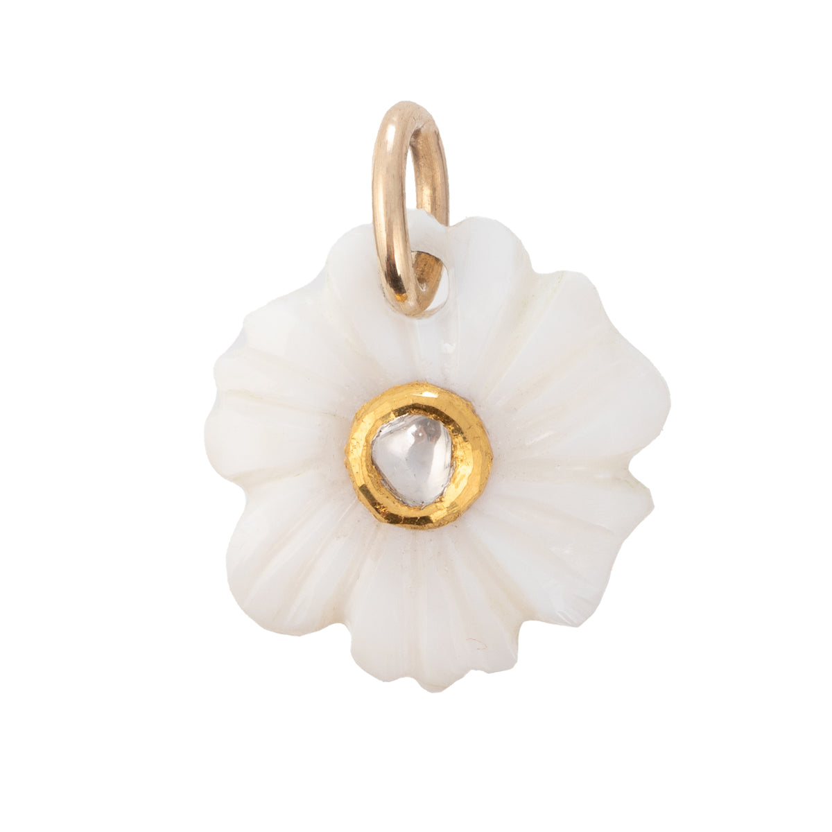 Fleur Charm with Mother of Pearl