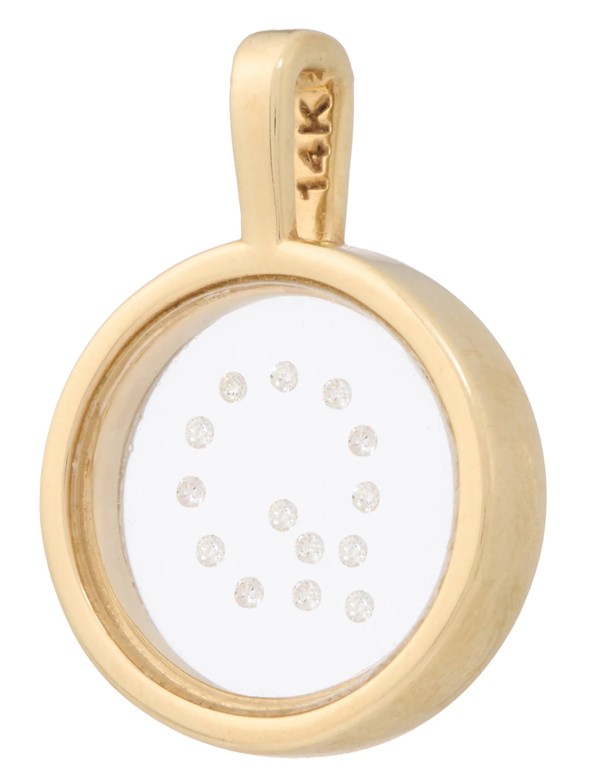 Floating Diamond Initial Charm