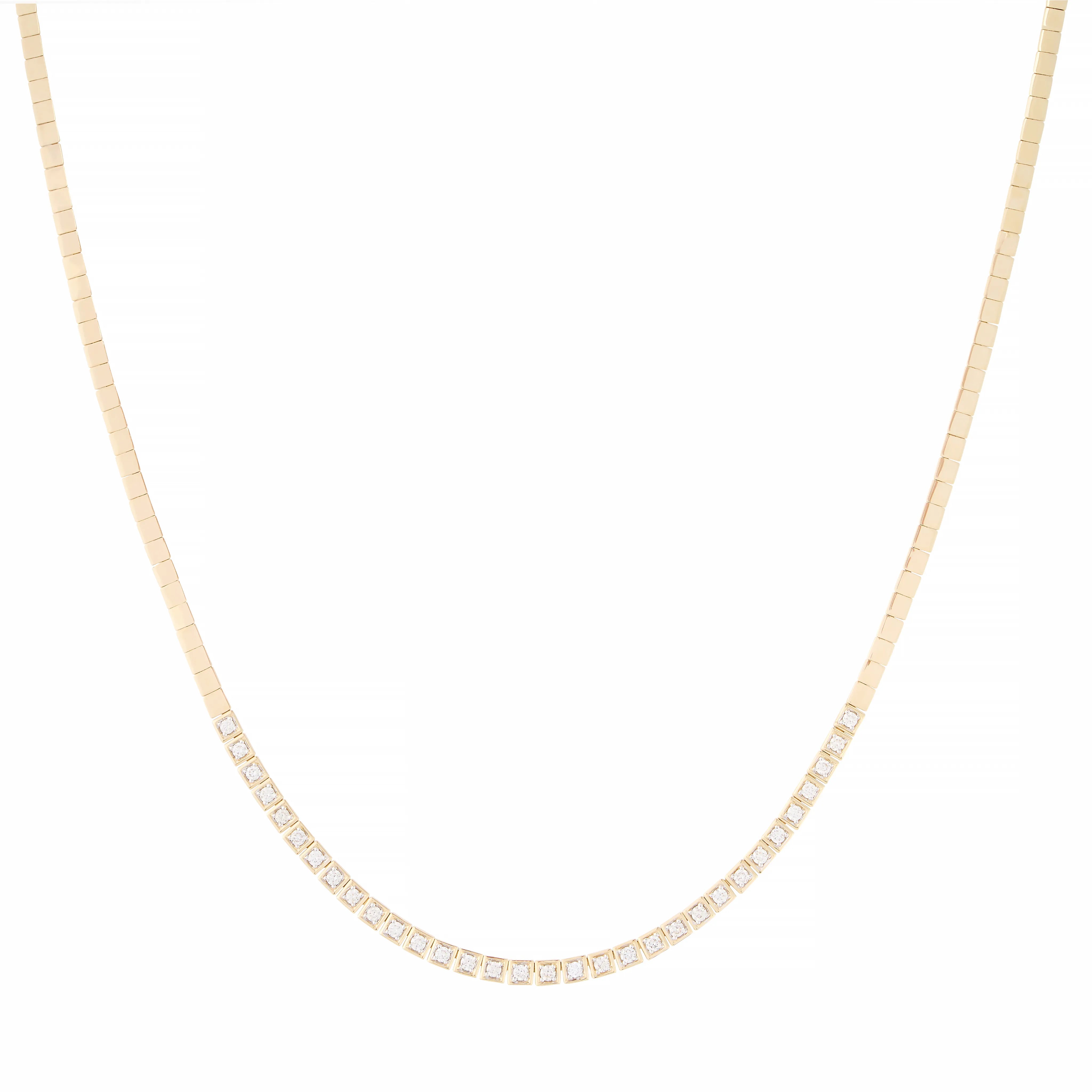 Half Tropez Diamond Tennis Necklace