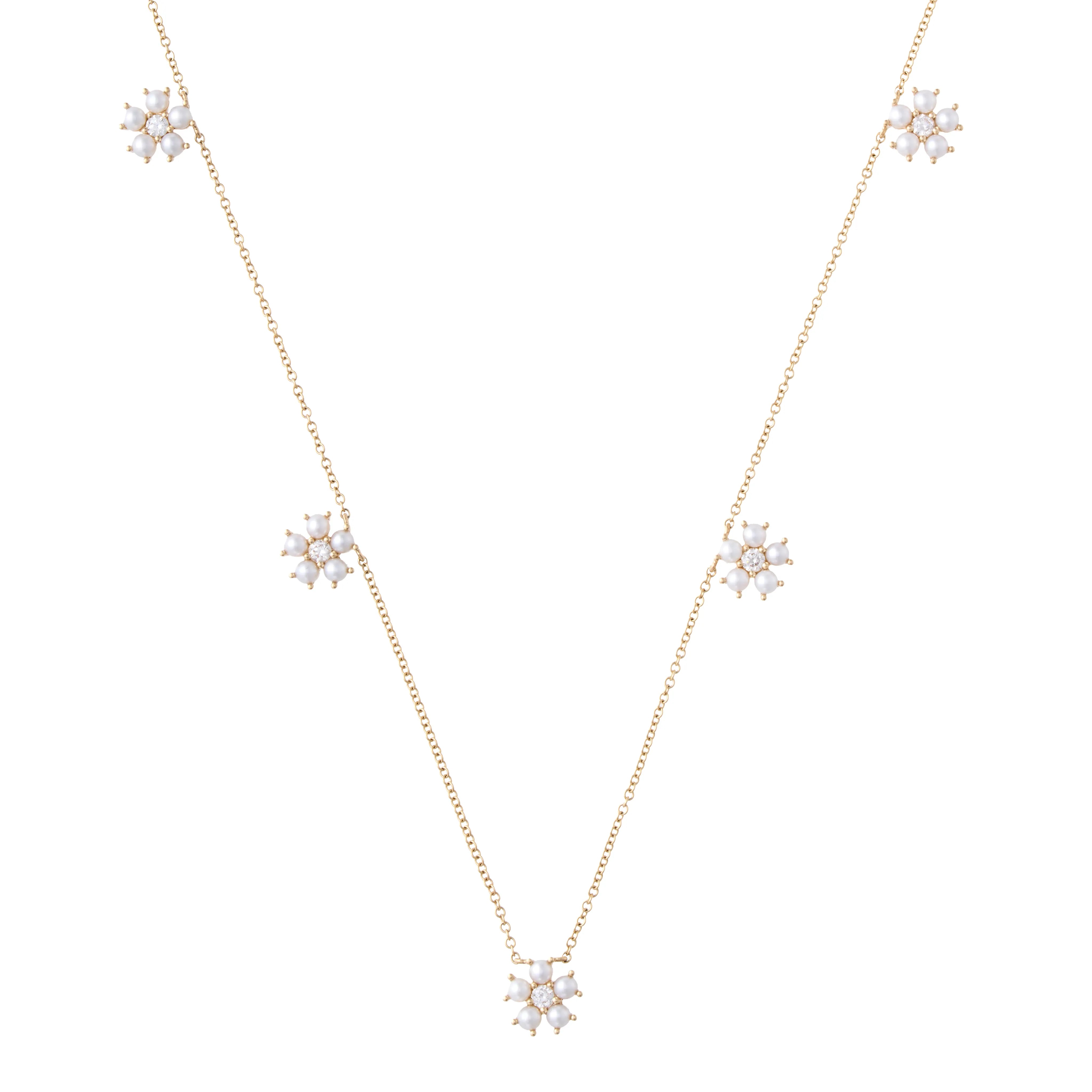 Multi Pearl Bambi Necklace