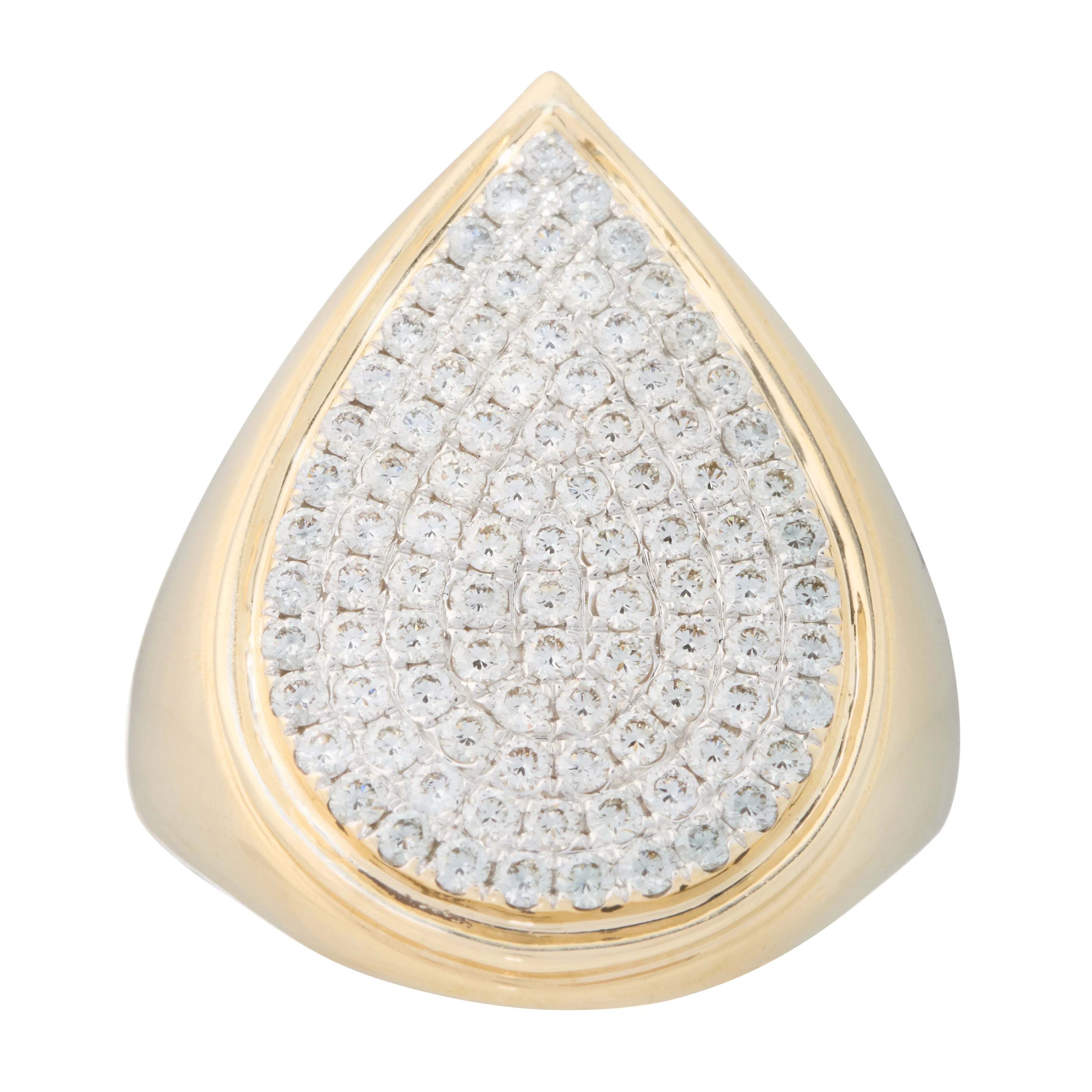 Pave Diamond Pear Ring