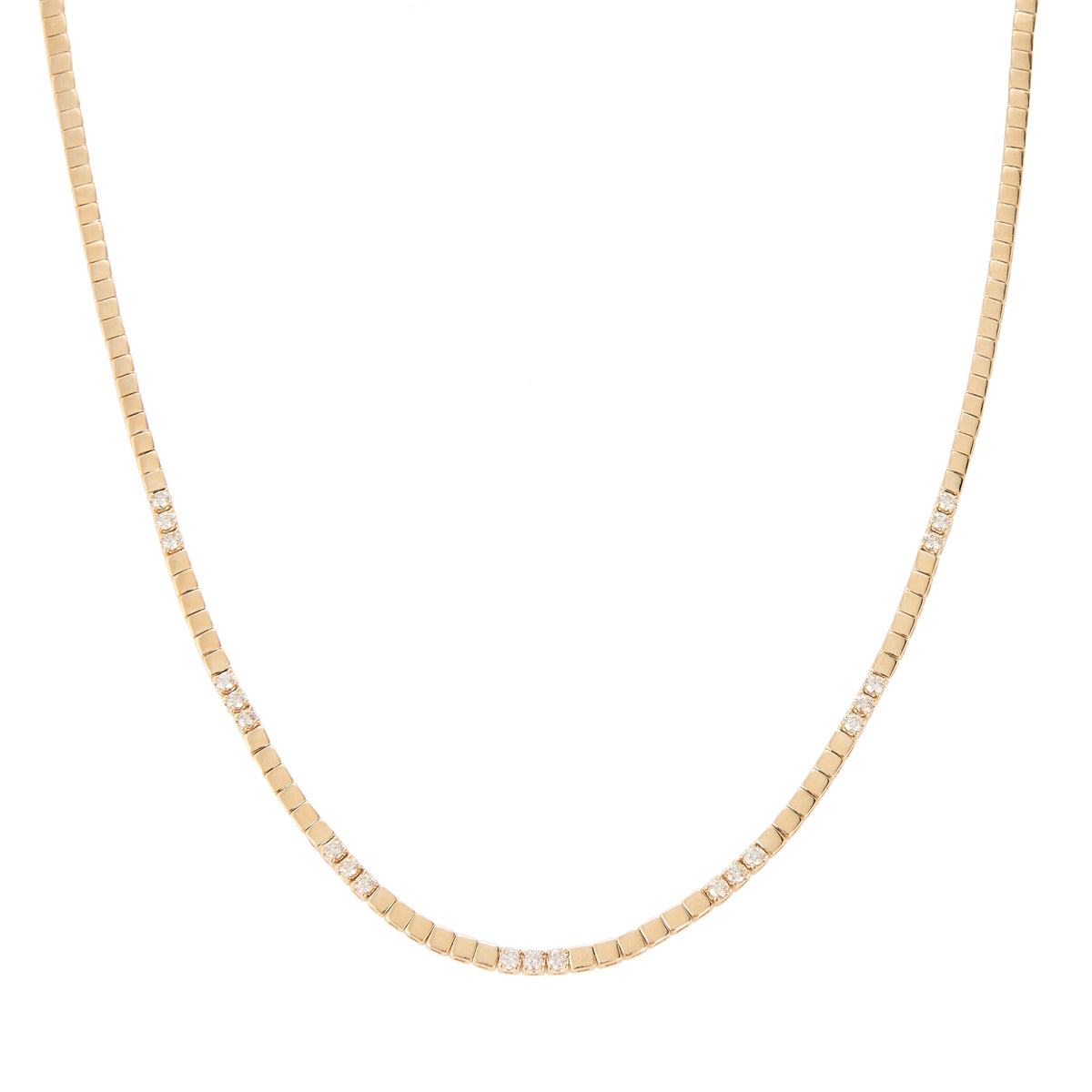 Petite Triple Domino Snake Chain Necklace