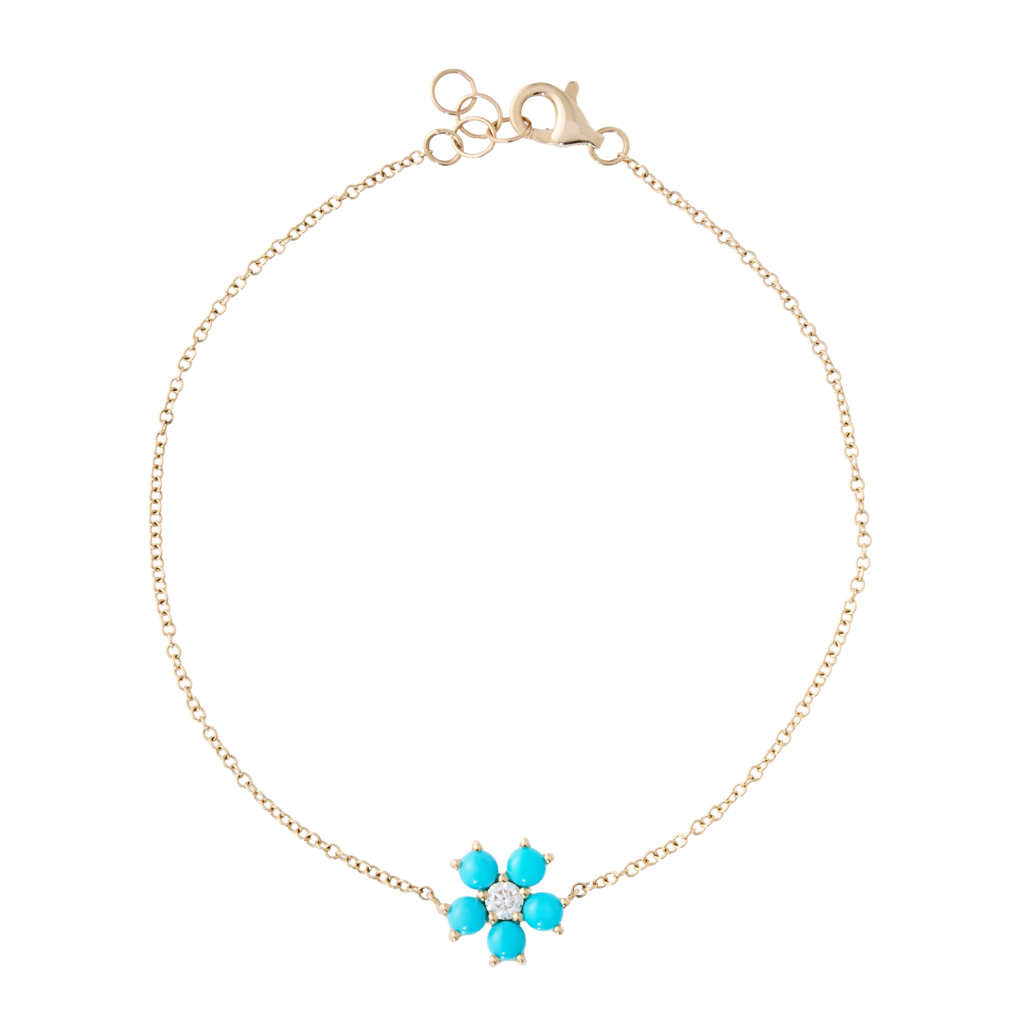 Single Turquoise Bambi Chain Bracelet