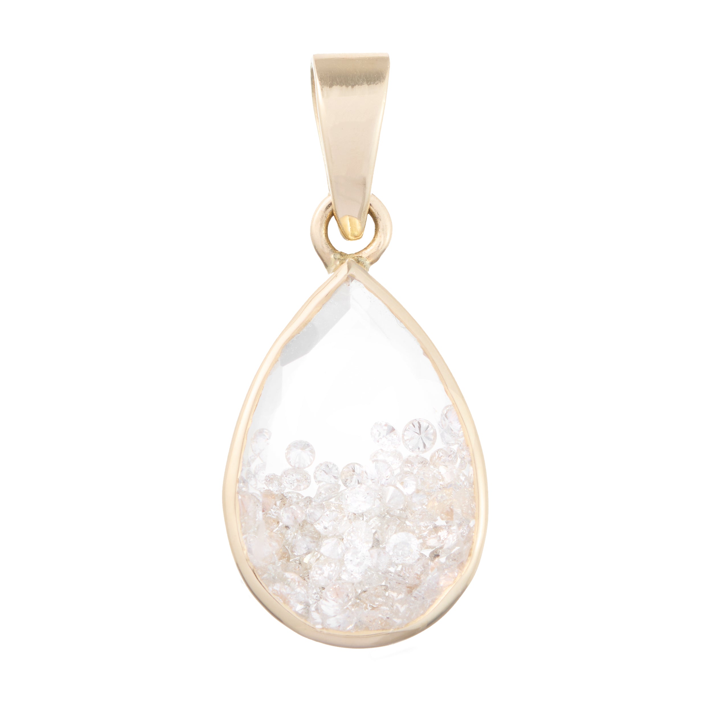 Teardrop Diamond Shaker Charm