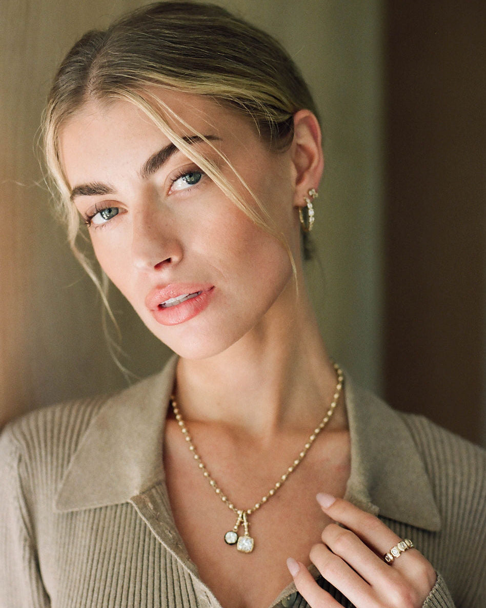Round Diamond Charm in Georgian Setting