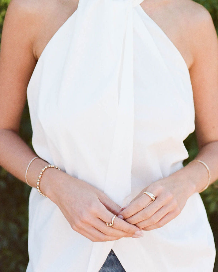 Statement Ball Chain Bracelet with Diamond Detail