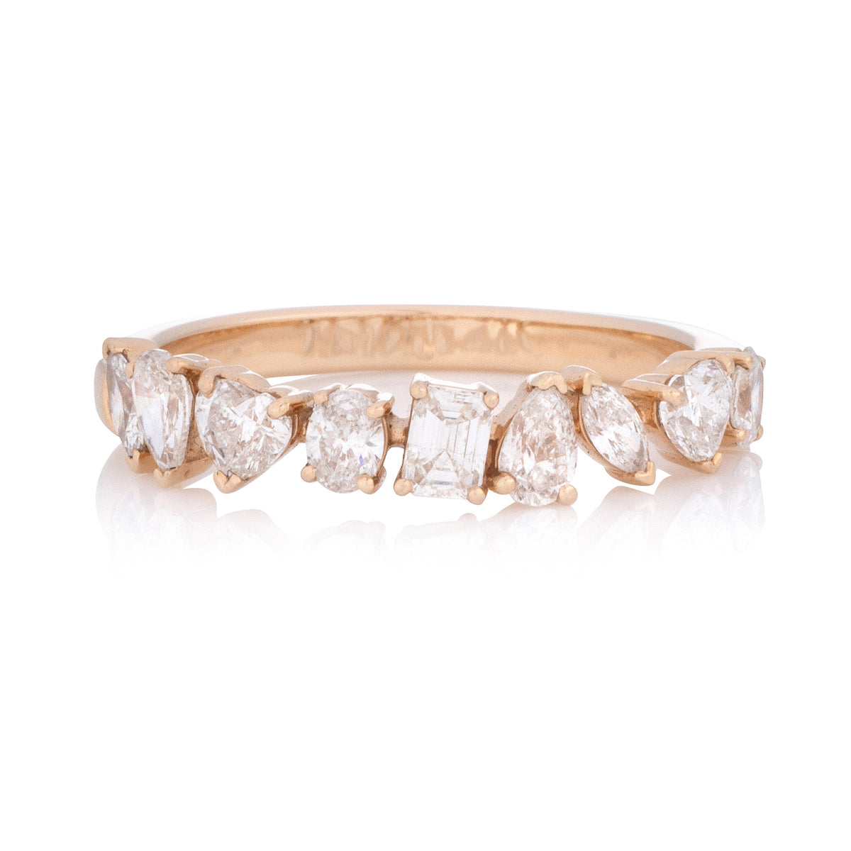 Diamond Charm Half Eternity Ring
