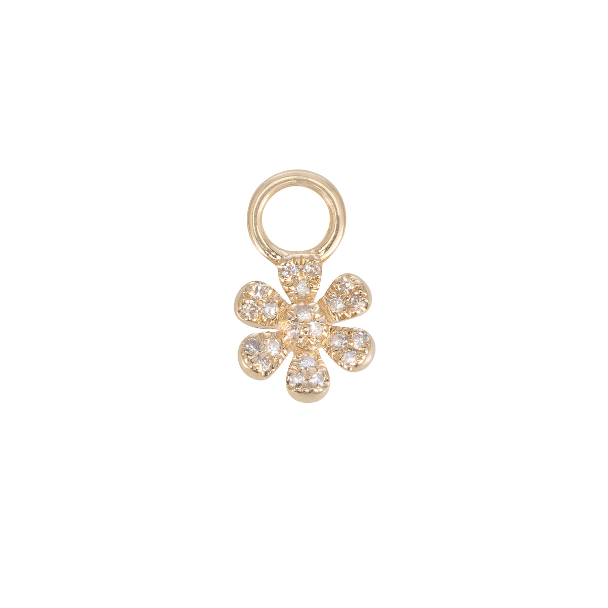 Diamond Daisy Hoop Charm