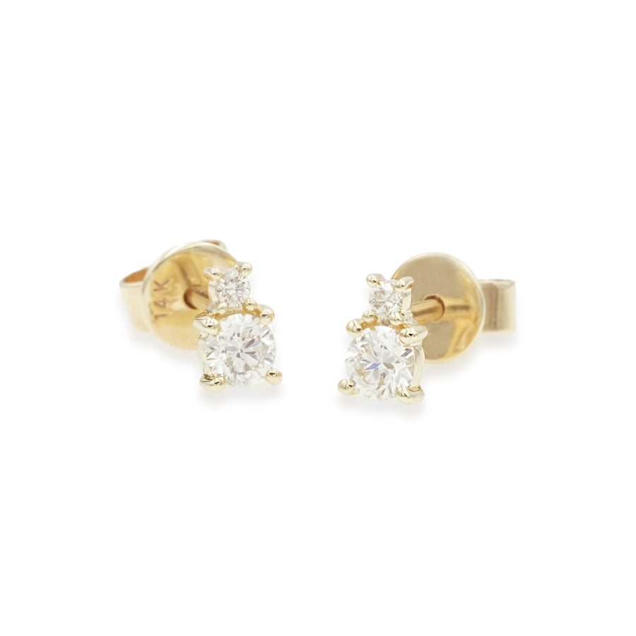 Double Diamond Studs