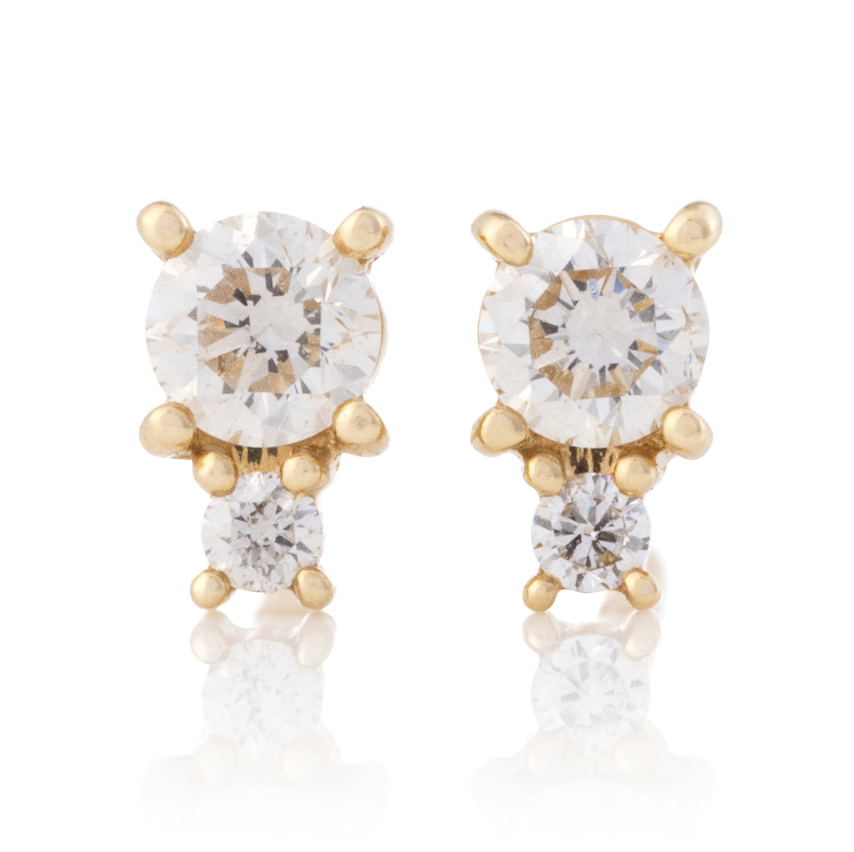 Double Diamond Studs