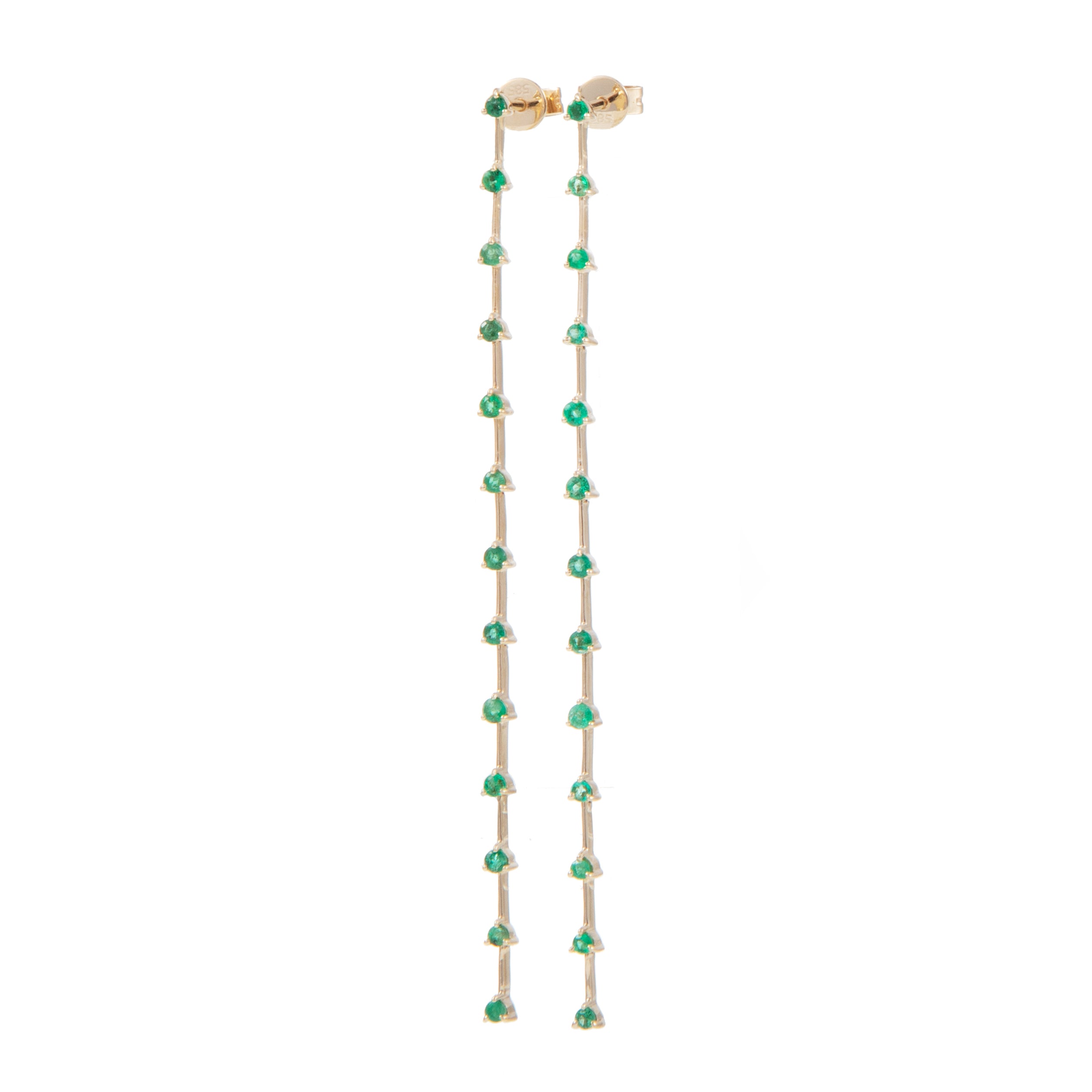 Emerald Rain Drip Earrings