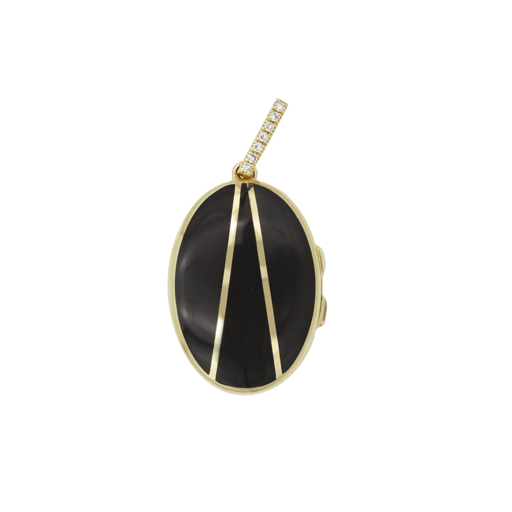 Enamel and Diamond Locket