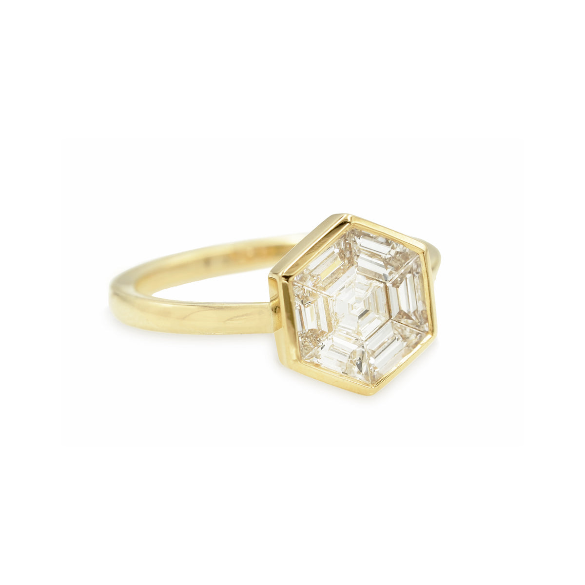 Hexagon Illusion Ring