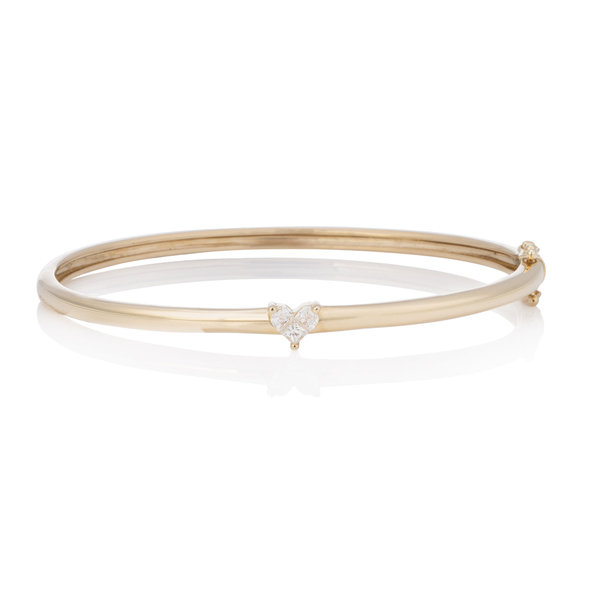 Illusion Heart Diamond Bangle