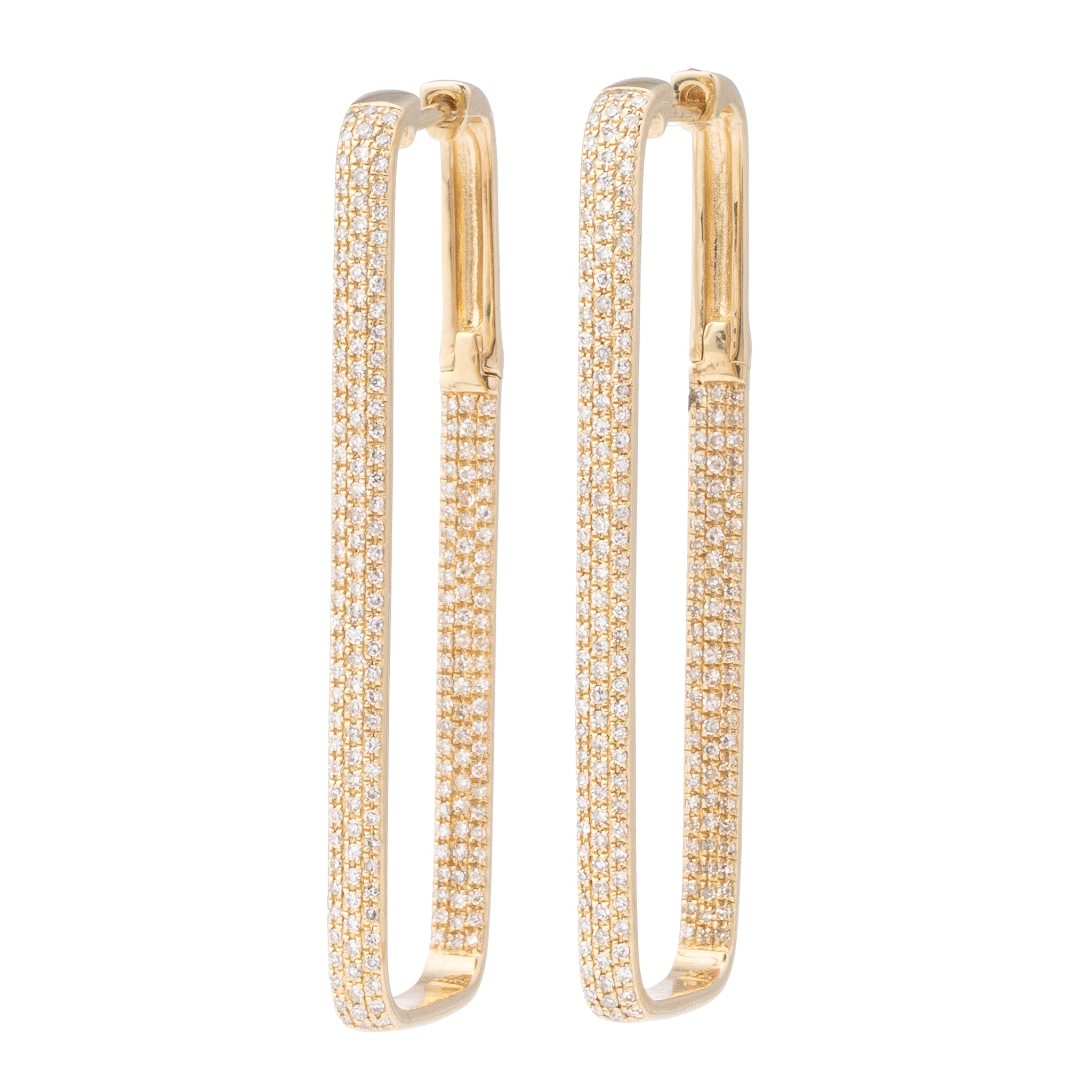 Rectangular Hoops Inside Out Rectangle Hoops - Zofia Day Co.