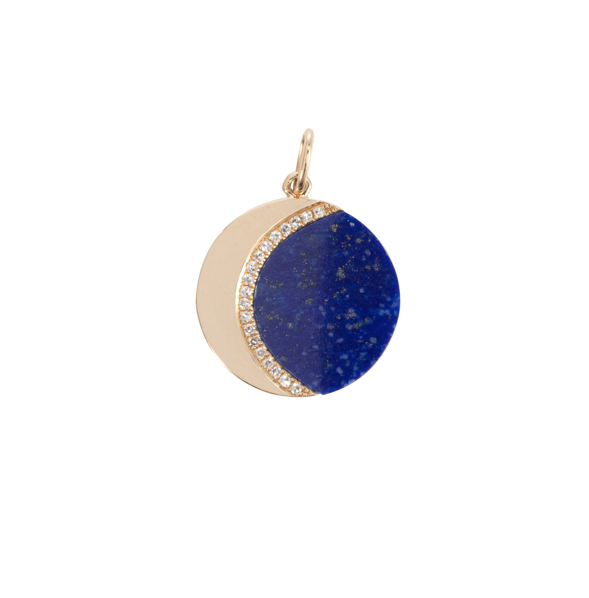 Lapis Moon Charm