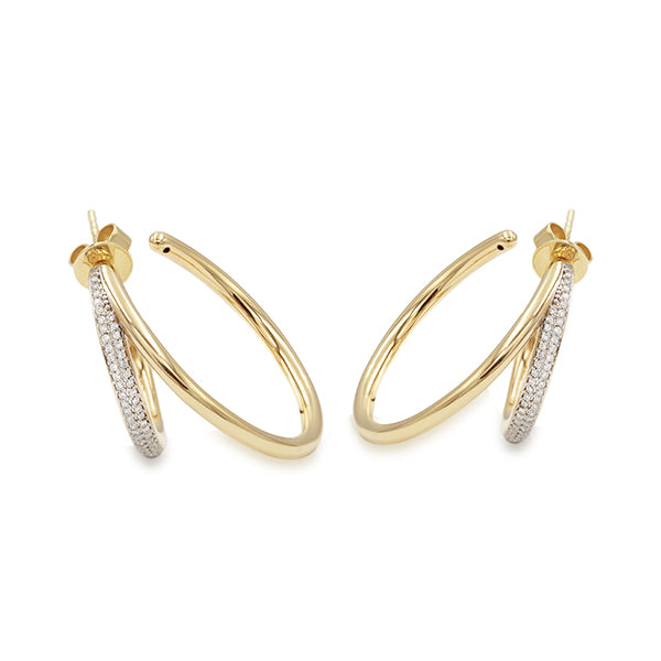 Madre Thin Double Line Claw Hoops