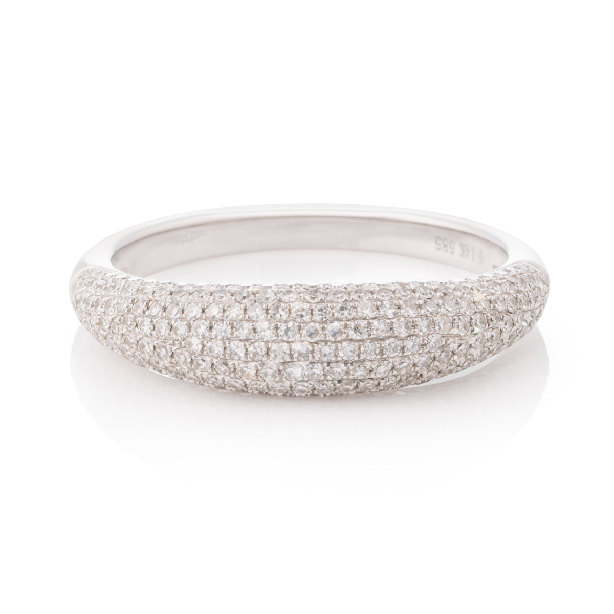 New Petite Pave Dome Ring